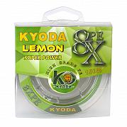 Шнур плетеный KYODA lemon 8X PE d-0,16 мм, L-150 м, цвет лимонный, разрывная нагрузка 7,5 кг